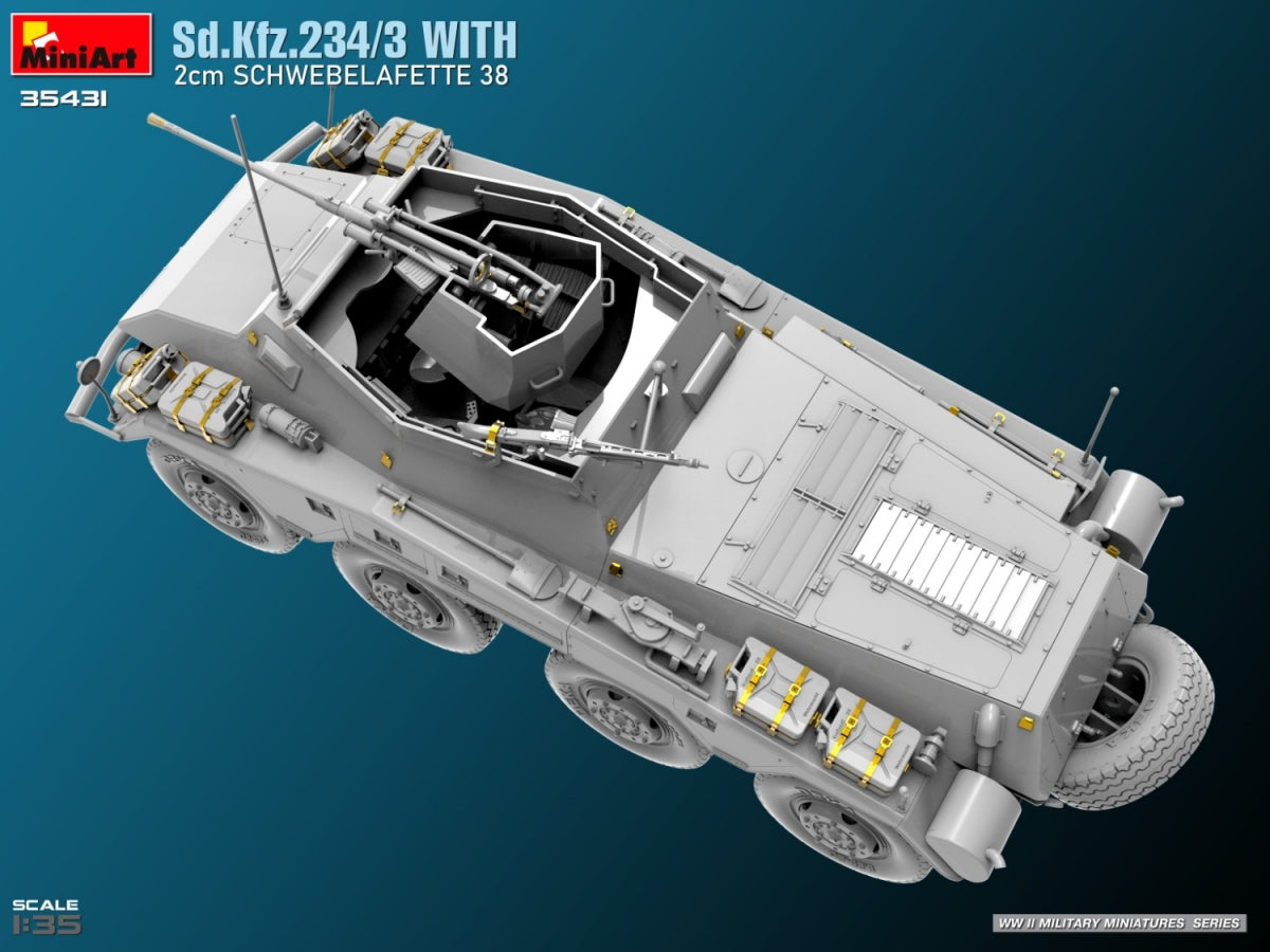 MiniArt 35431 Sd.Kfz.234/3 With 2cm Schwebelafette 38 1/35 – zdjęcie 10