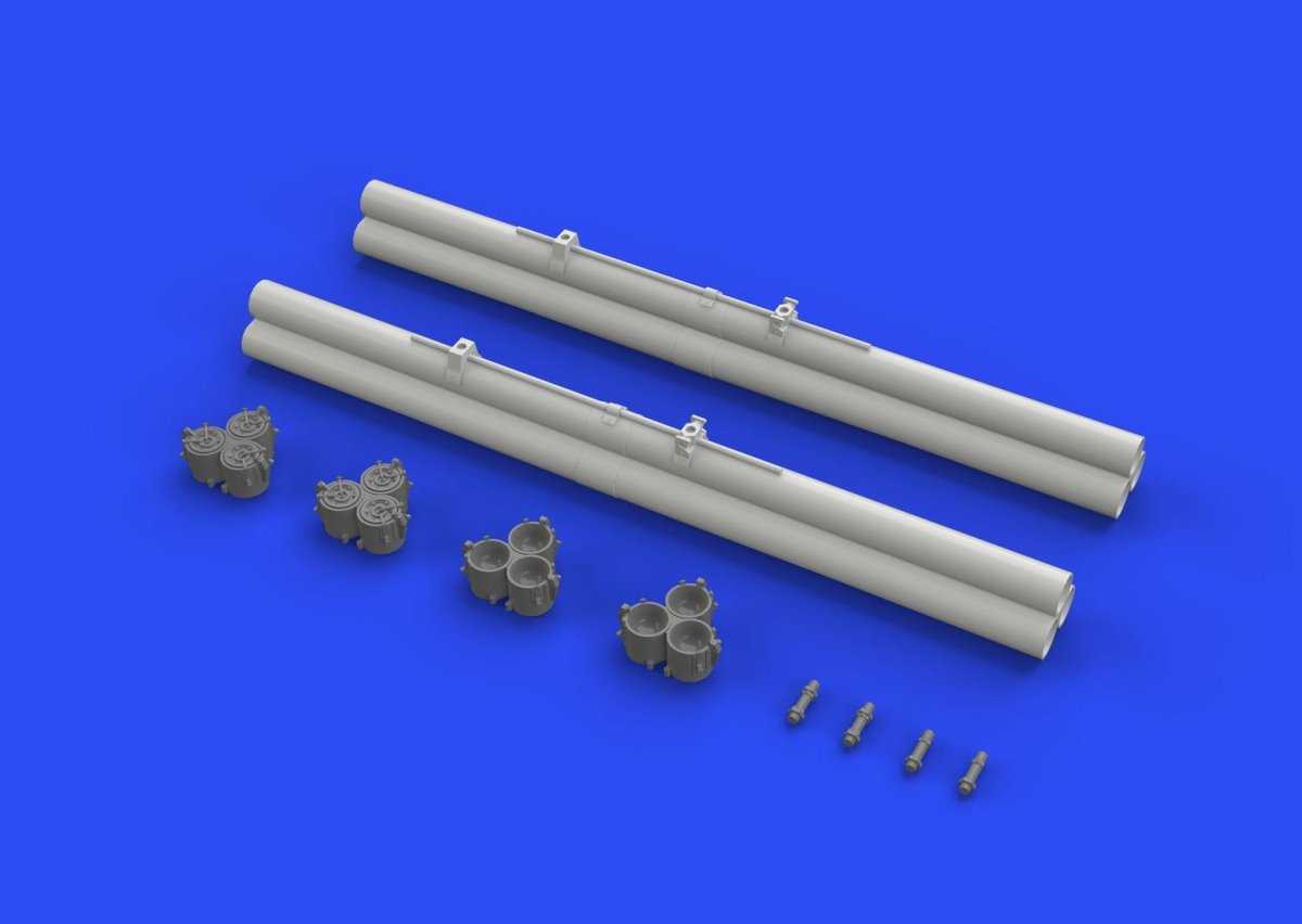 Eduard 632082 Bazooka rocket launchers for P-40 1/32 – zdjęcie 3