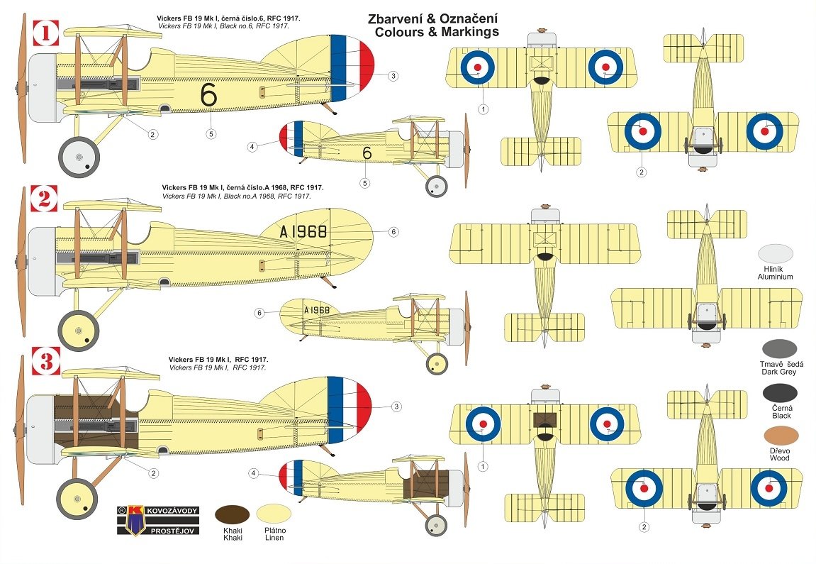 Kovozavody Prostejov KPM0249 Vickers FB-19 Mk.I „Bullet“ RFC 1/72 – zdjęcie 2