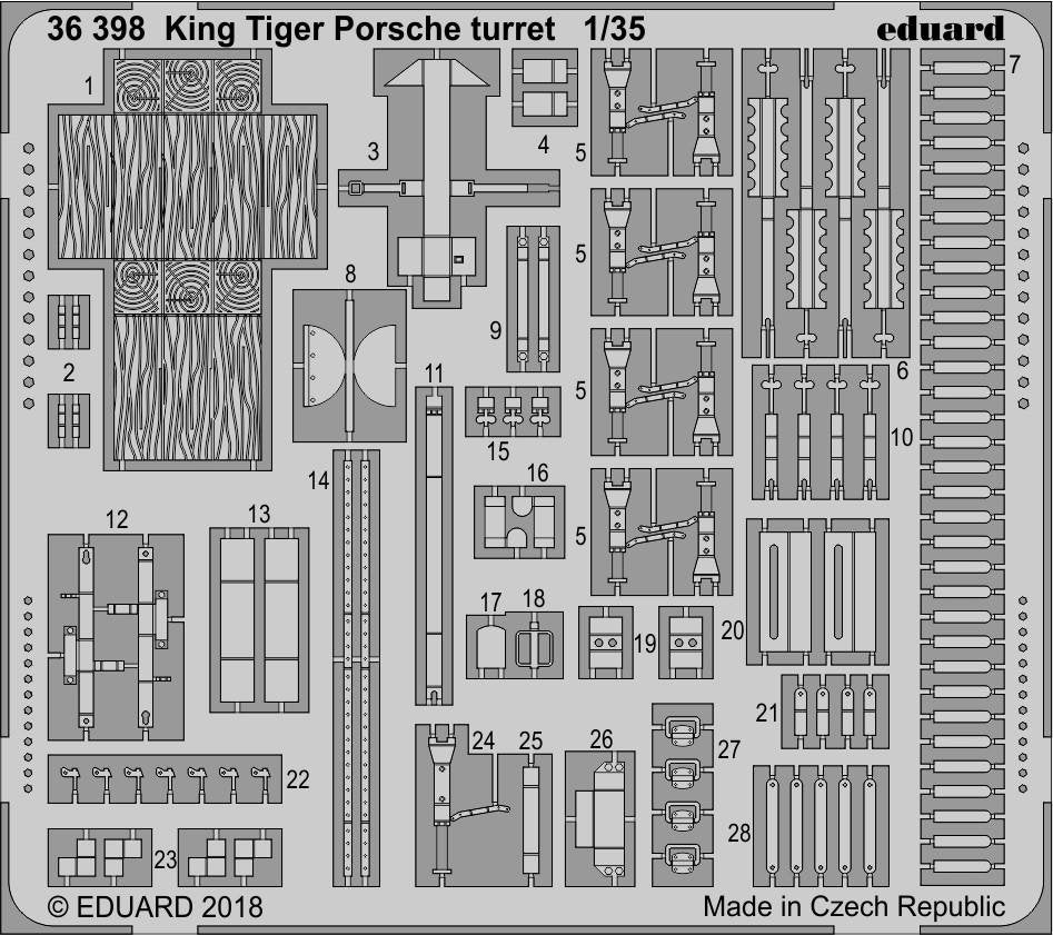 Eduard BIG3594 King Tiger Porsche 1/35 MENG – zdjęcie 3