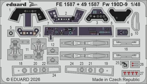 Eduard FE1588 Focke Wulf Fw-190 D-9 - Steel Seatbelts  MiniArt Kits 1/48