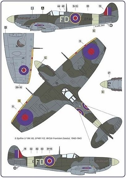 AML D32004 Czechoslovak commanders in the Spitfire 1/32 – immagine 3