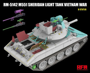 Rye Field Model 5142 M551 Light Tank Sheridan Vietnam War 1/35 – zdjęcie 7