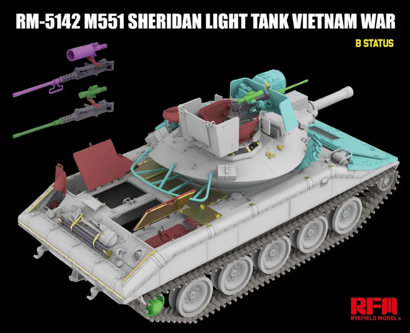 Rye Field Model 5142 M551 Light Tank Sheridan Vietnam War 1/35 – zdjęcie 7