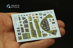 Quinta Studio QD32195 F6F-5 Hellcat 3D-Printed &amp;amp; colored Interior on decal paper (Trumpeter) 1/32 – image 4