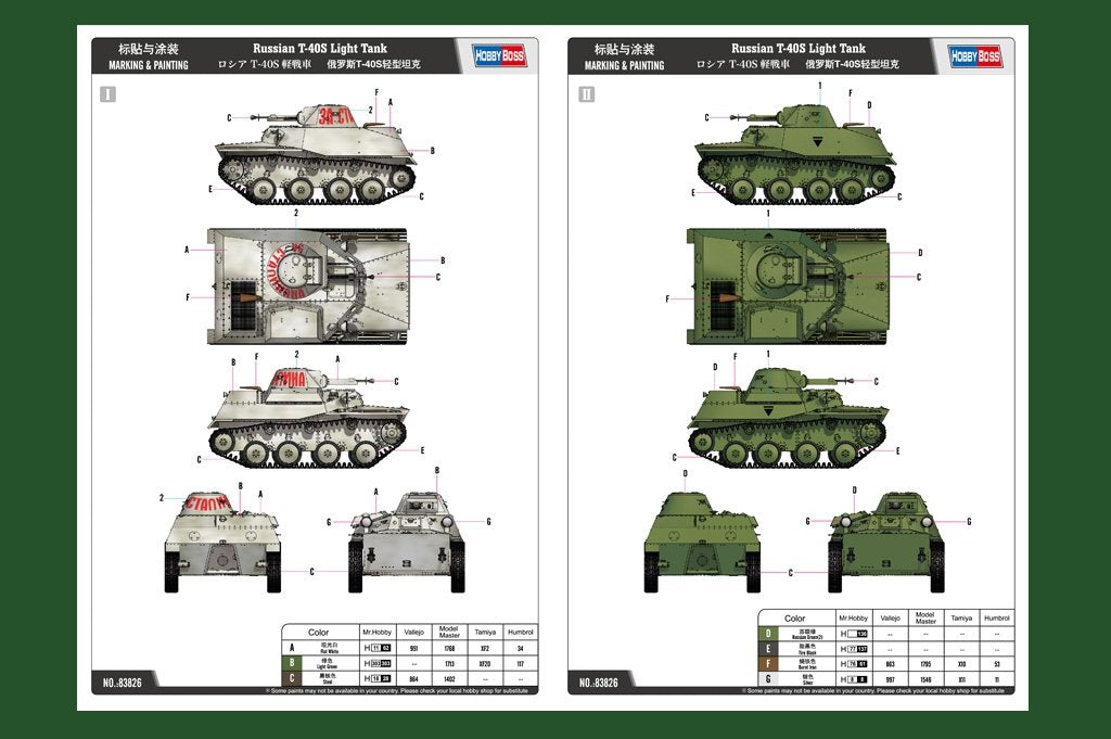 Hobby Boss 83826 Russian T-40S Light Tank – image 3