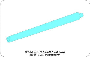 Aber 72L-24 76.2mm M7 tank barrel for M10 US tank destroyer 1/72 – image 4