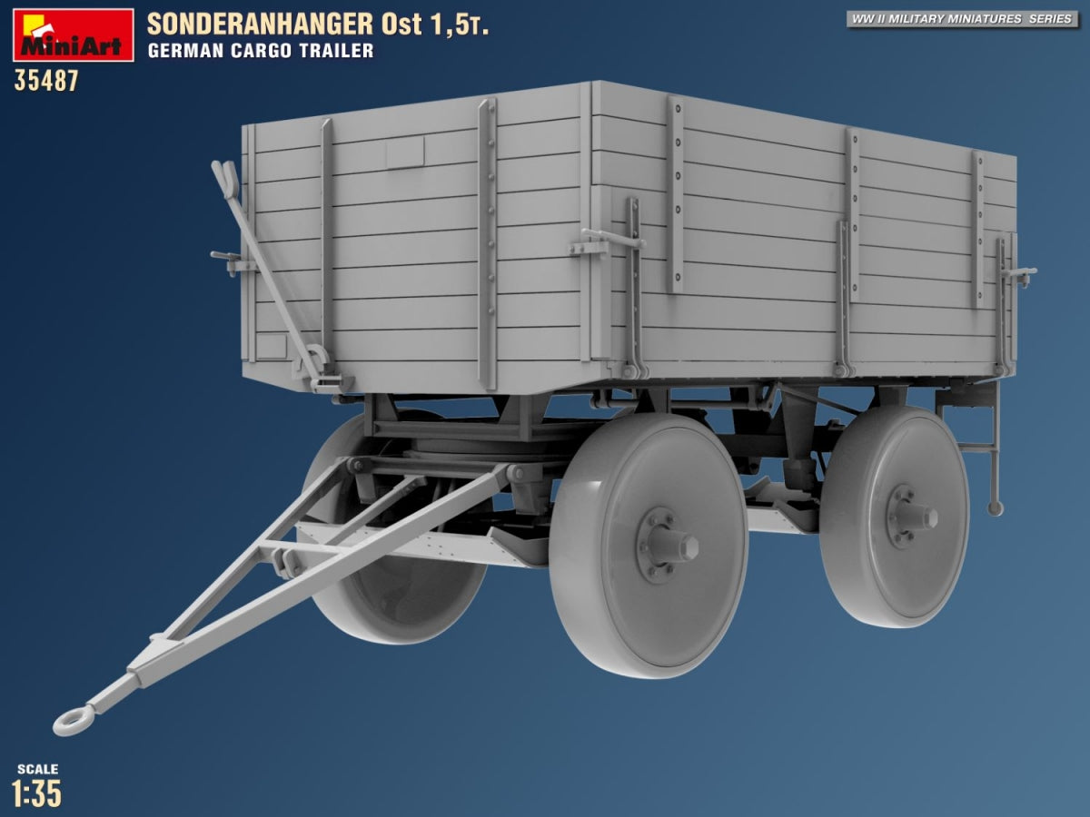MiniArt 35487 Sonderanhanger 0st 1,5T. German Cargo Trailer 1/35 – zdjęcie 7