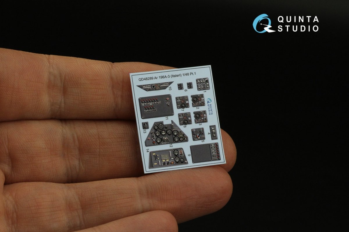 Quinta Studio QD48289 Ar 196A-3 3D-Printed &amp;amp; coloured Interior on decal paper (Italeri) 1/48 – zdjęcie 4