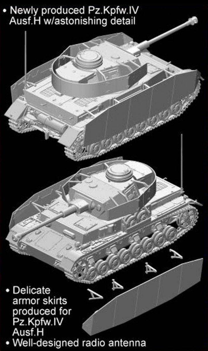 Dragon 7497 Pz.Kpfw.IV Ausf.H w/Schurzen 1/72 – image 4