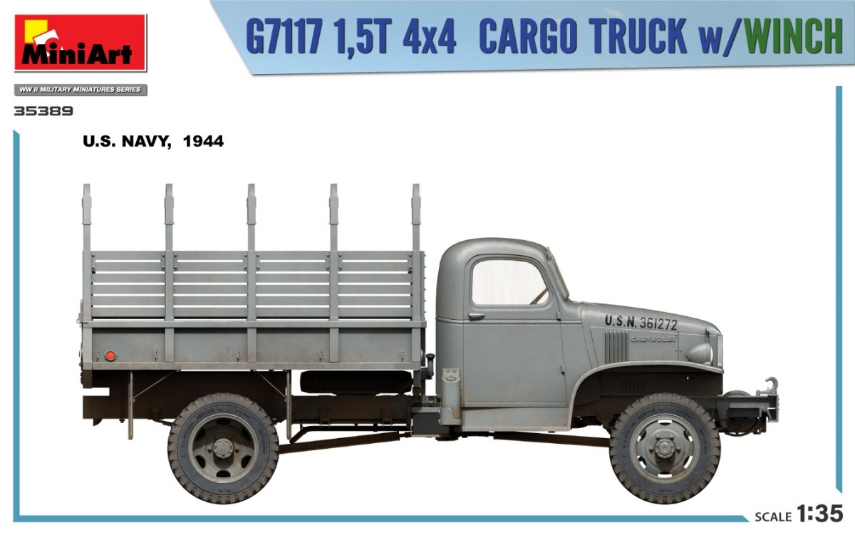 MiniArt 35389 G7117 1,5T 4×4 CARGO TRUCK w/WINCH 1/35 – zdjęcie 5
