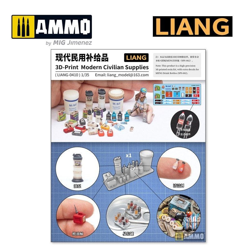 Liang 0410 3D-print Model Civilian Supplies 1/35 – zdjęcie 2