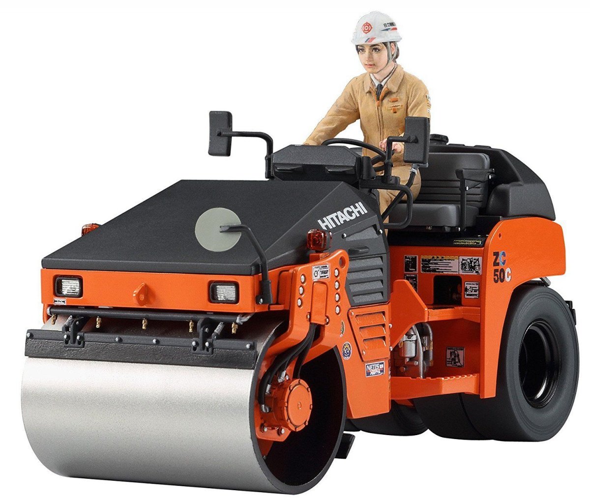 Hasegawa WM02 HITACHI VIBRATORY COMBINED ROLLER ZC50C-5 1/35 – image 3