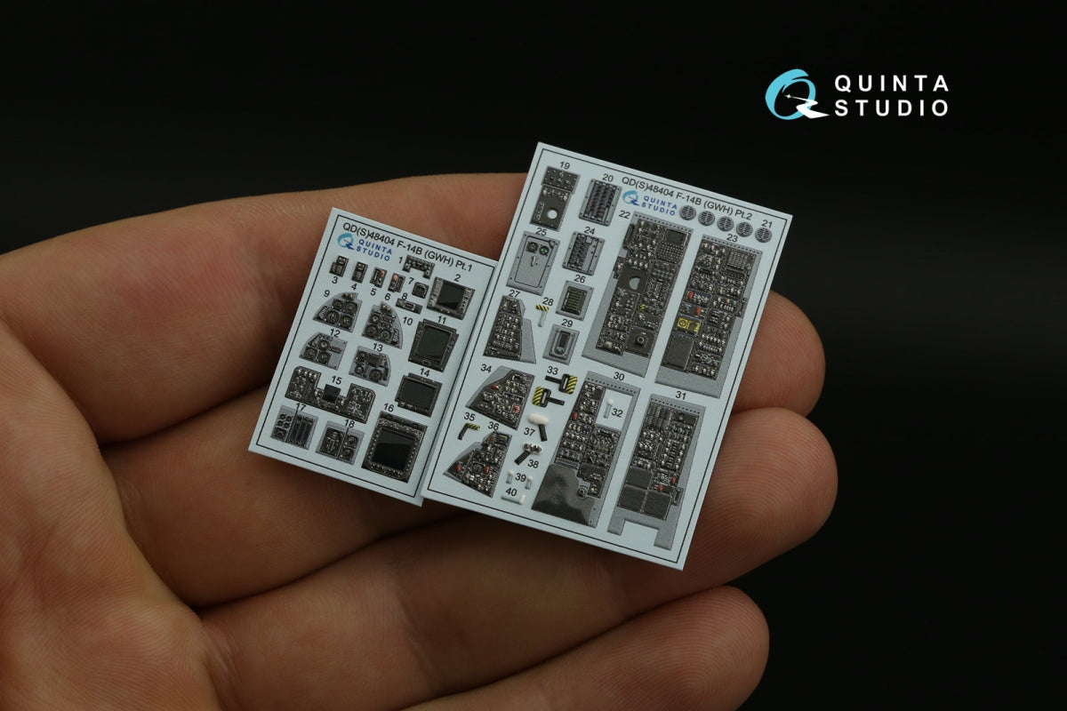Quinta Studio QDS-48404 F-14B 3D-Printed &amp;amp; coloured Interior on decal paper (GWH) (small version) 1/48 – zdjęcie 5