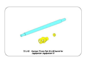 Aber 72L-52 German 75mm Pak 39/L/48 gun barrel for Jagdpanzer IV 1/72 – image 9