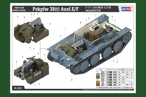 Hobby Boss 82603 38(t) tank E/F type 1/16 – image 6