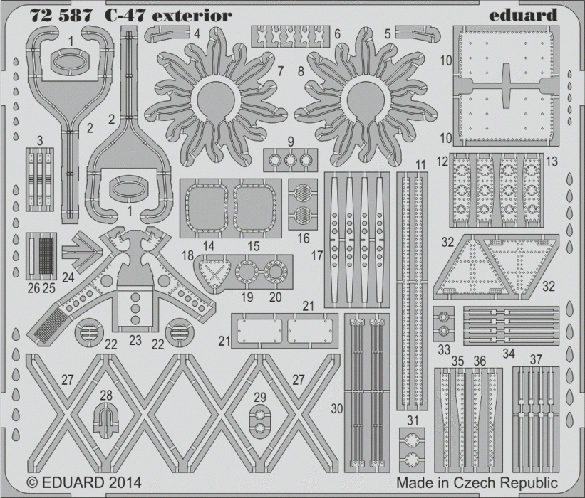 Eduard 72587 C-47 exterior 1/72 AIRFIX