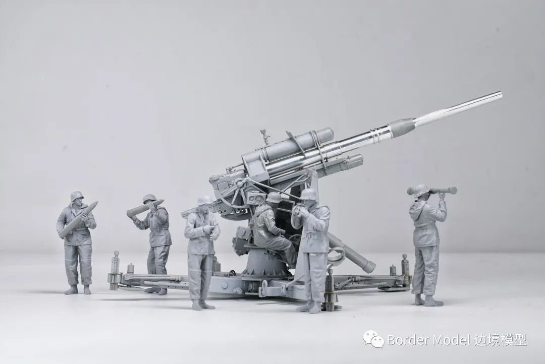 Border Model BT-013 German 88mm Gun Flak36 w/6 anti-aircraft artillery crew members 1/35 – zdjęcie 4