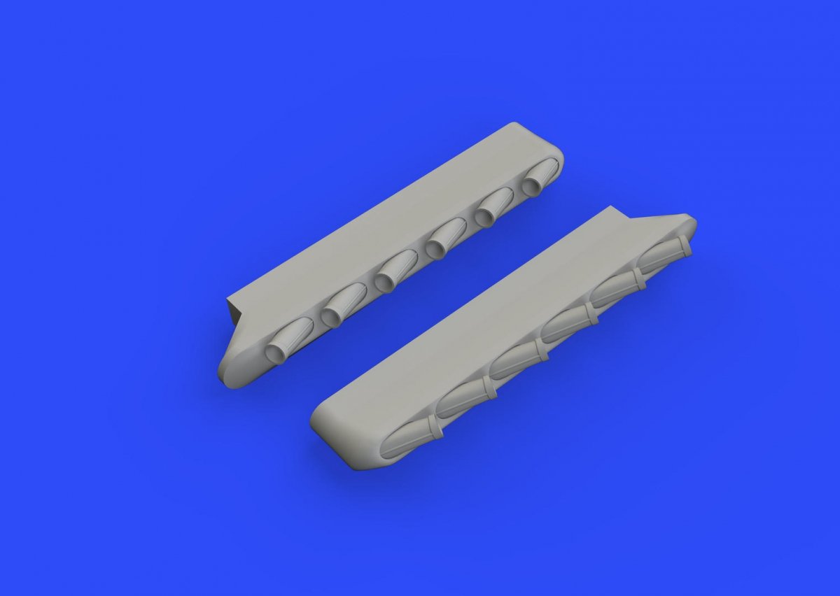 Eduard 648344 P-51D exhaust stacks w/ fairing AIRFIX 1/48 – zdjęcie 3