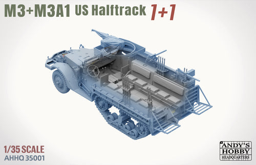 Andy&amp;#39;s Hobby Headquarters AHHQ35001 1/35 M3 &amp;amp; M3A1 U.S. WWII HALFTRACKS 1/35 – Bild 5