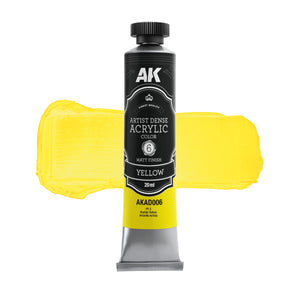 AK Interactive AKAD106 Artist Dense Acrylic Colors - Yellow Color Set – imagen 4