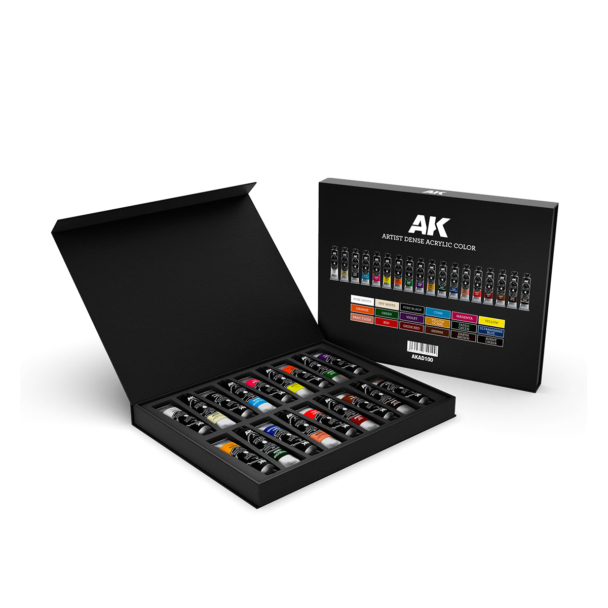 AK Interactive AKAD100 Artist Dense Acrylic Colors - Deluxe Edition Box Full Range – Bild 2