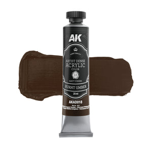 AK Interactive AKAD104 Artist Dense Acrylic Colors - Black &amp;amp; White Color Set – immagine 5