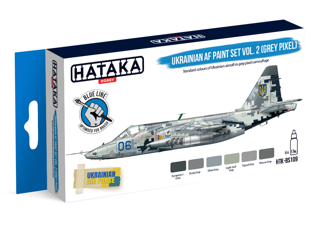 Hataka HTK-BS109 Ukrainian AF Paint Set Vol. 2 (Grey Pixel)