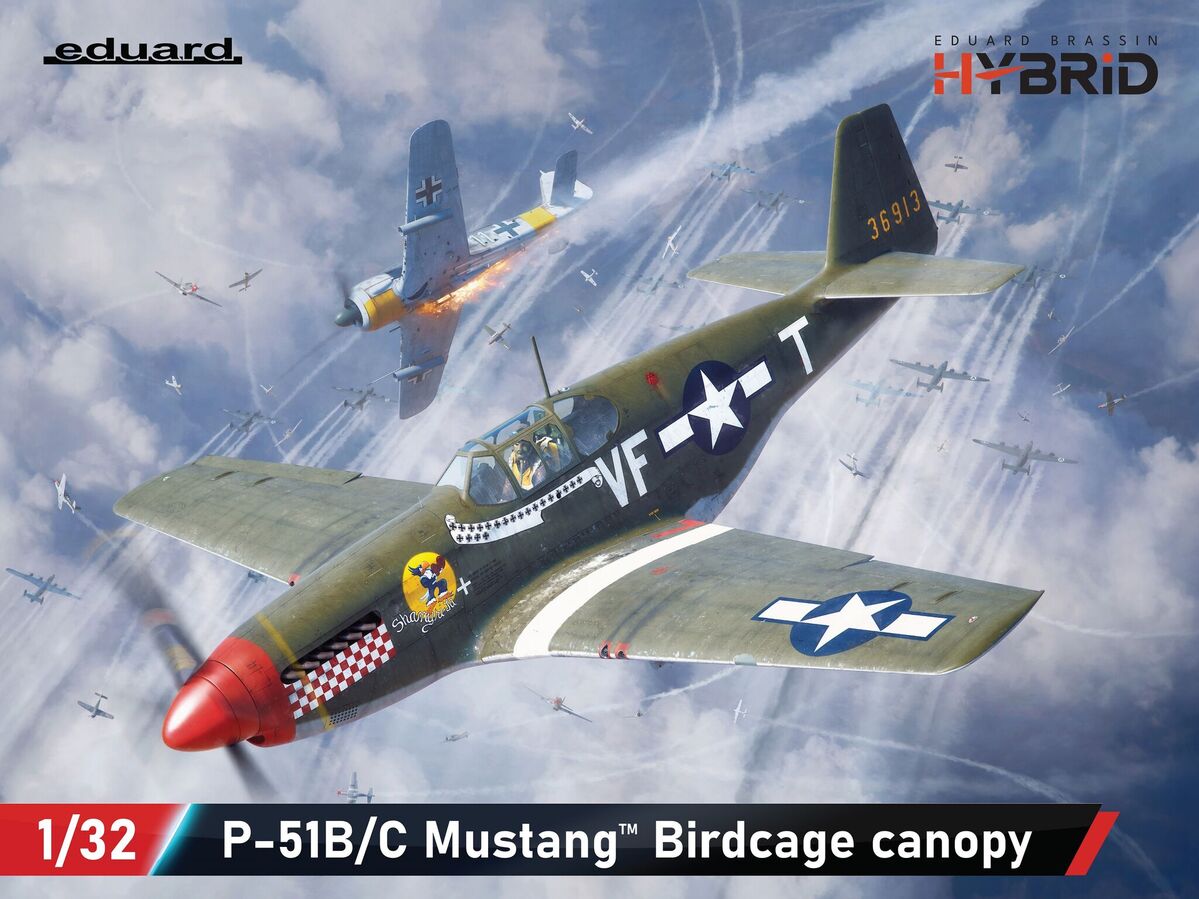 Eduard 932012 North American P-51 B/C Mustang (Birdcage Canopy) The Hybrid 1/32