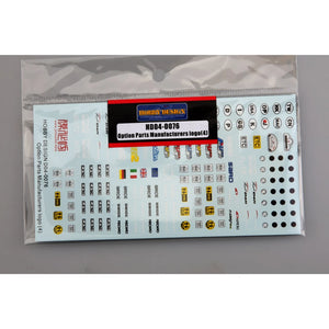 Hobby Design HD04-0076 Option Parts Manufactures Logo Decals 1/24