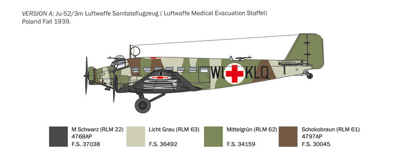 Italeri 0102 Junker Ju-52/3m 1/72 – zdjęcie 4