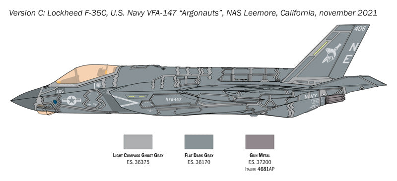 Italeri 1469 F-35C Lightning II CATOBAR version 1/72 – Bild 7