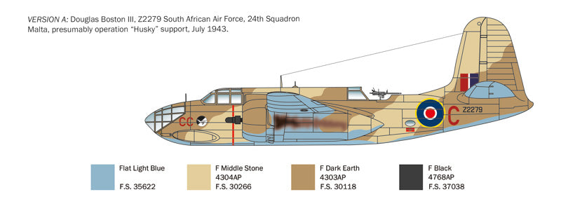Italeri 2656 BOSTON III A - 20 B /C Havoc 1/48 – obrázek 4