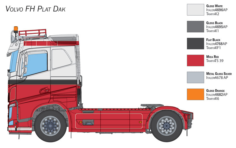 Italeri 3962 Volvo FH Plat Dak 1/24 – zdjęcie 4