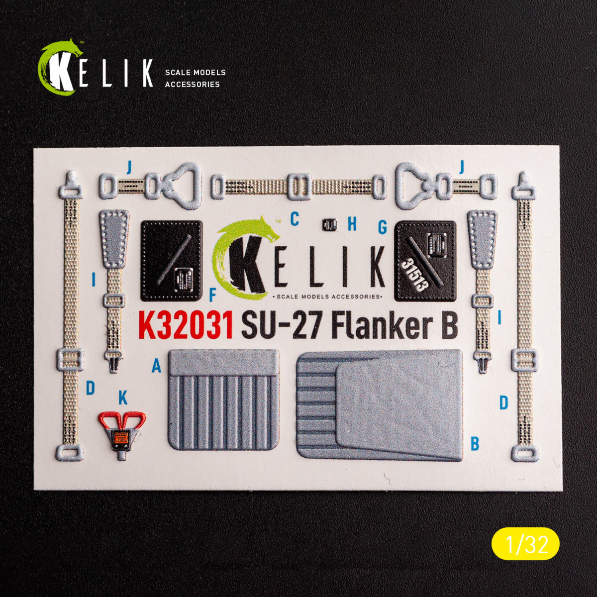 KELIK K32031 SU-27 - Interior 3D Decals For Trumpeter Kit – Bild 2