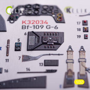 KELIK K32034 Messerschmitt Bf-109 G-6 - Interior 3D Decals (for Trumpeter Kits) 1/32 – immagine 3
