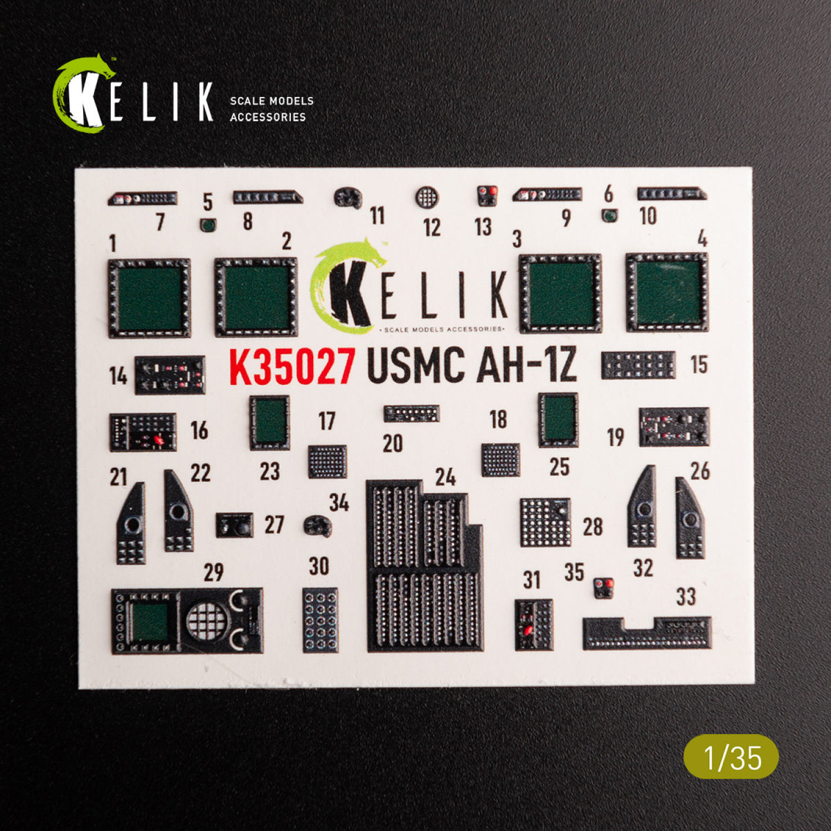 KELIK K35027 AH-1Z Interior 3D Decals For Academy Kit 1/35 – immagine 5
