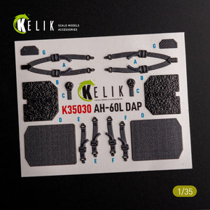 KELIK K35030 AH-60L DAP Interior 3D Decals For Academy Kit 1/35 – obrázek 3