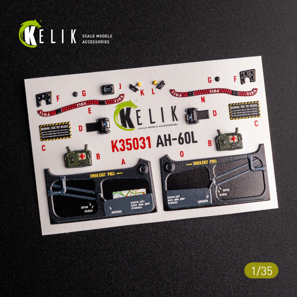 KELIK K35031 UH-60L Interior 3D Decals For Academy Kit – obrázek 5