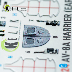 Kelik K72224 AV-8A Harrier (early) - interior 3D decals for Italeri kit 1/72 – zdjęcie 4