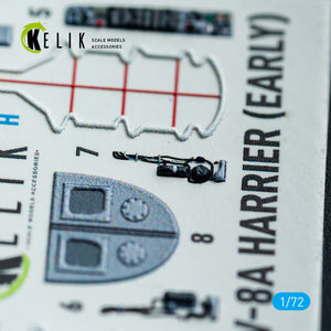 Kelik K72224 AV-8A Harrier (early) - interior 3D decals for Italeri kit 1/72 – zdjęcie 7