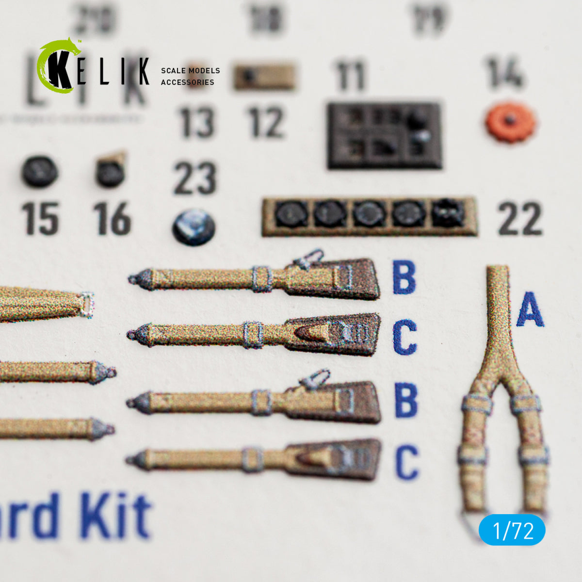 KELIK K72241 Messerschmitt Bf-110 C (Early) - Interior 3D Decals (for Eduard Kits) 1/72 – image 2