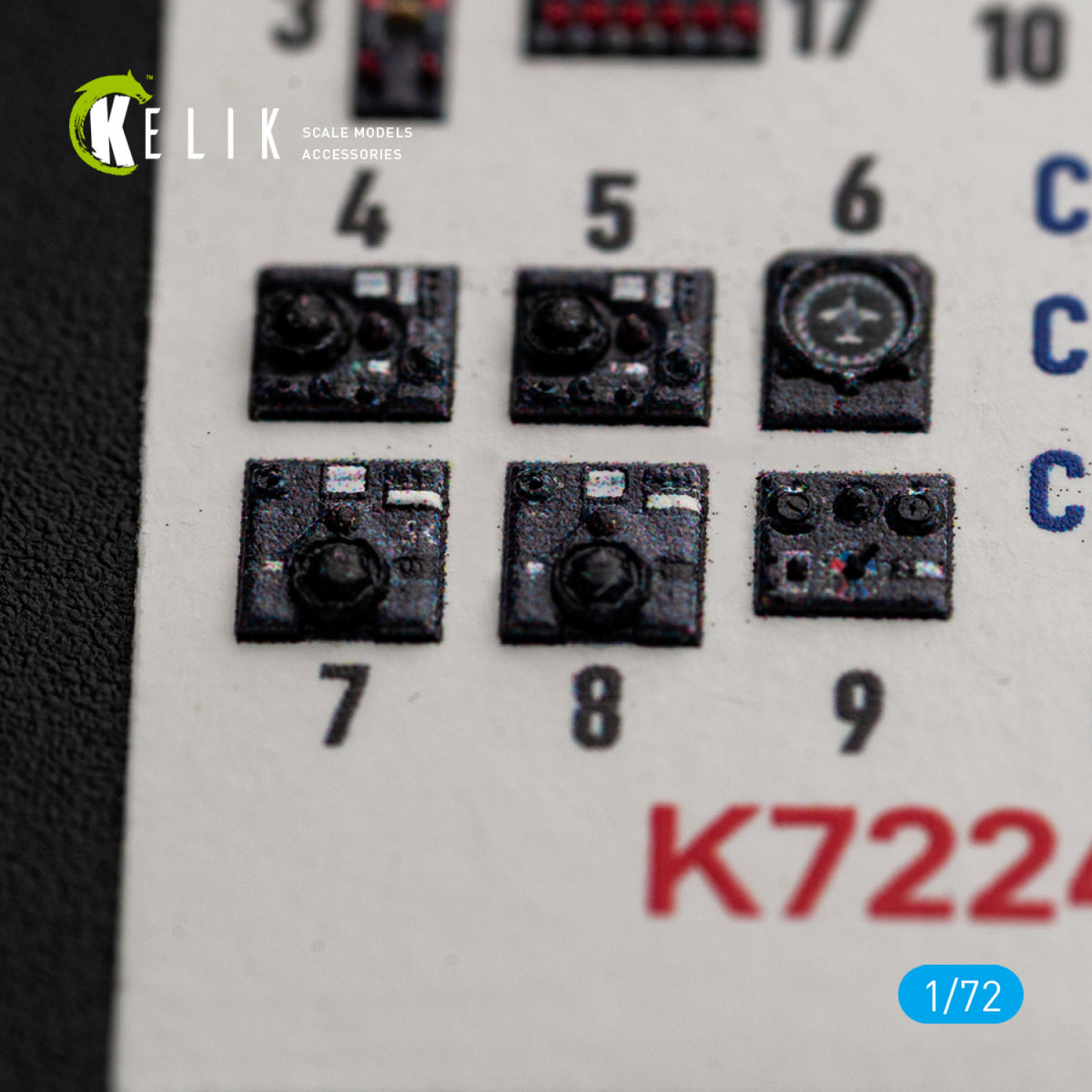 KELIK K72242 Messerschmitt Bf-110 C / D / E - Interior 3D Decals (for Eduard Kits) 1/72 – image 5