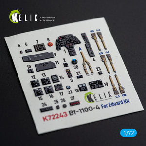 KELIK K72243 Messerschmitt Bf-110 G-4 - Interior 3D Decals (for Eduard Kits) 1/72 – zdjęcie 4