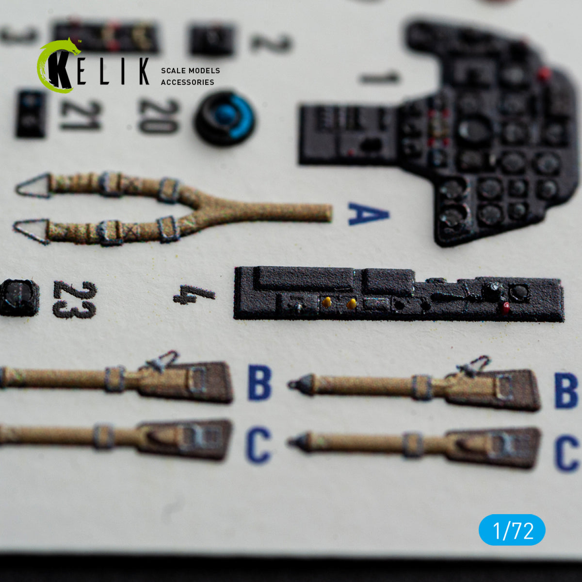KELIK K72243 Messerschmitt Bf-110 G-4 - Interior 3D Decals (for Eduard Kits) 1/72 – zdjęcie 9