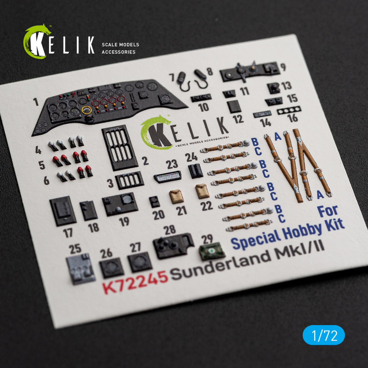 KELIK K72245 Short Sunderland Mk.I / Mk.II - Interior 3D Decals (for Special Hobby Kits) 1/72 – image 4