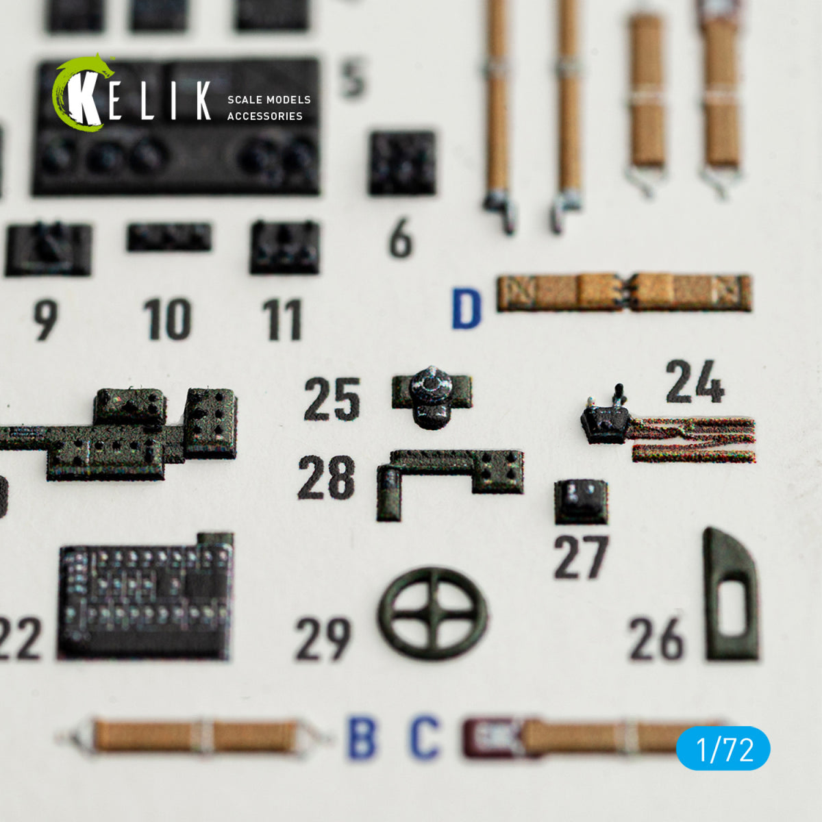 KELIK K72246 SB2C-4 - interior 3D decals for Academy/Special Hobby kit 1/72 – zdjęcie 3
