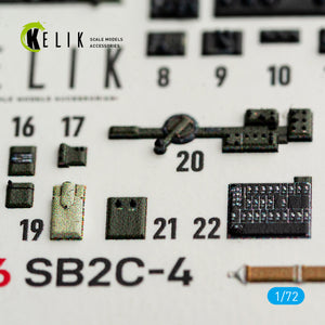 KELIK K72246 SB2C-4 - interior 3D decals for Academy/Special Hobby kit 1/72 – zdjęcie 4