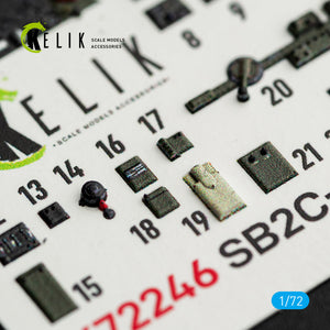 KELIK K72246 SB2C-4 - interior 3D decals for Academy/Special Hobby kit 1/72 – zdjęcie 5