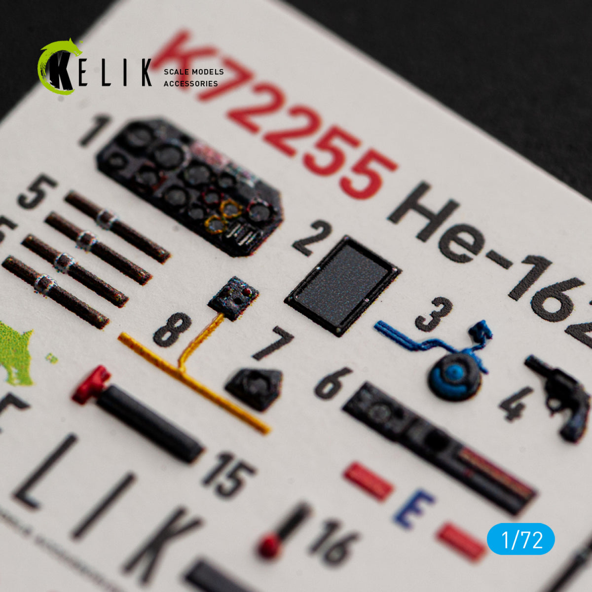 KELIK K72255 Heinkel He-162 Spatz - Interior 3D Decals (for Special Hobby Kits) 1/72 – zdjęcie 6
